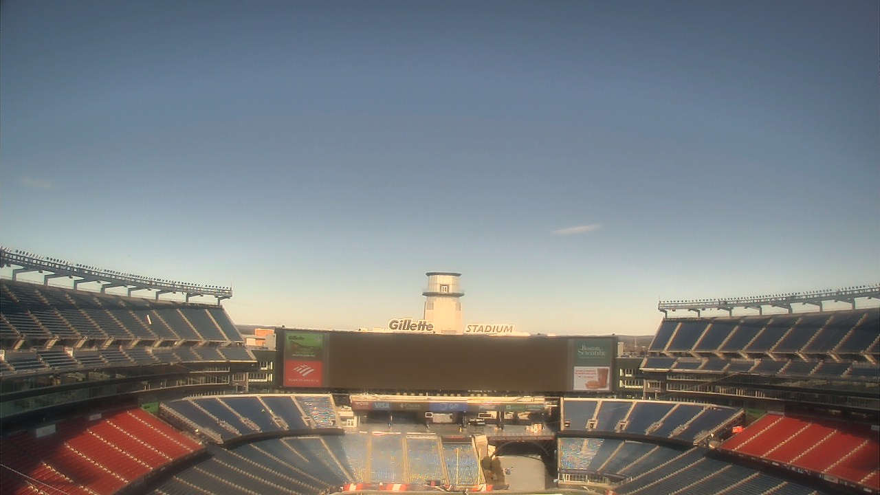 Thumbnail for current weather camera view from Gillette Stadium in Foxborough, Massachusetts