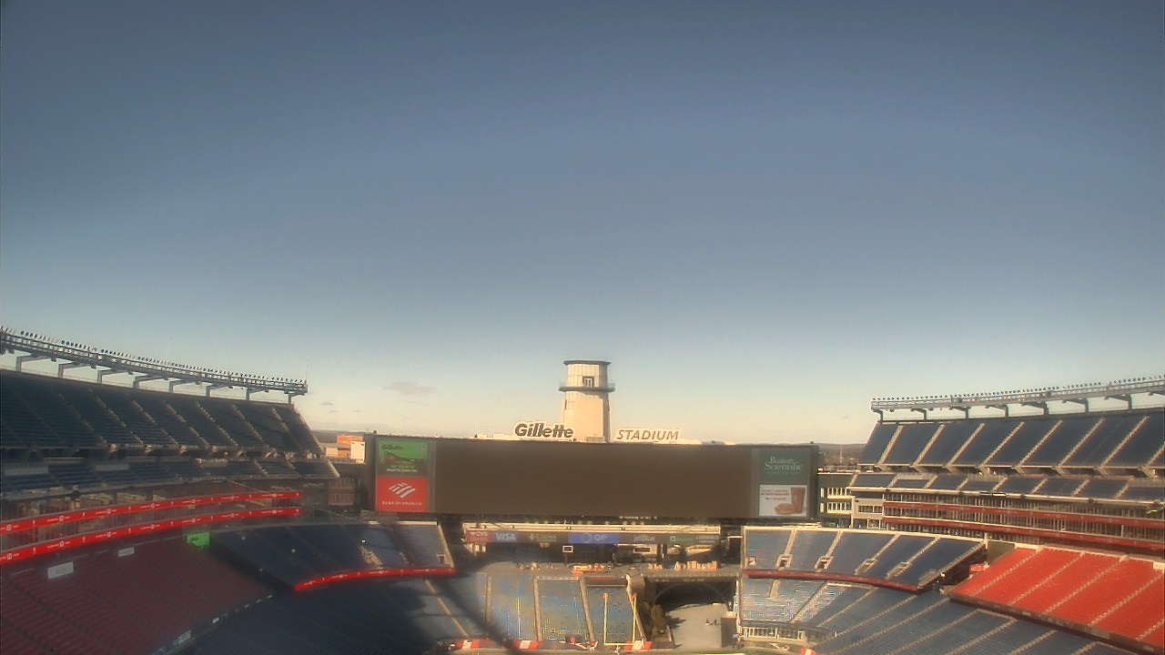 Thumbnail for current weather camera view from Gillette Stadium in Foxborough, Massachusetts