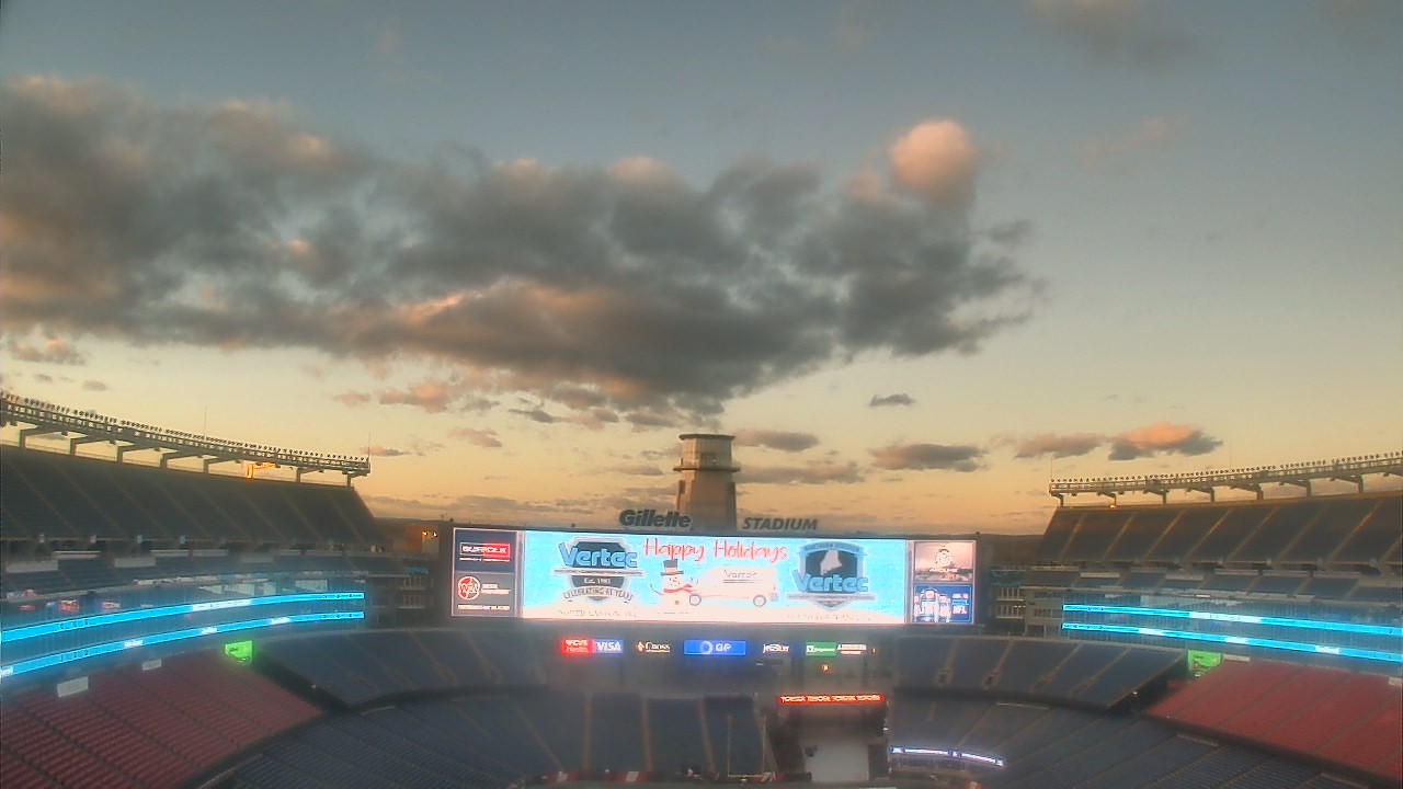 Thumbnail for current weather camera view from Gillette Stadium in Foxborough, Massachusetts
