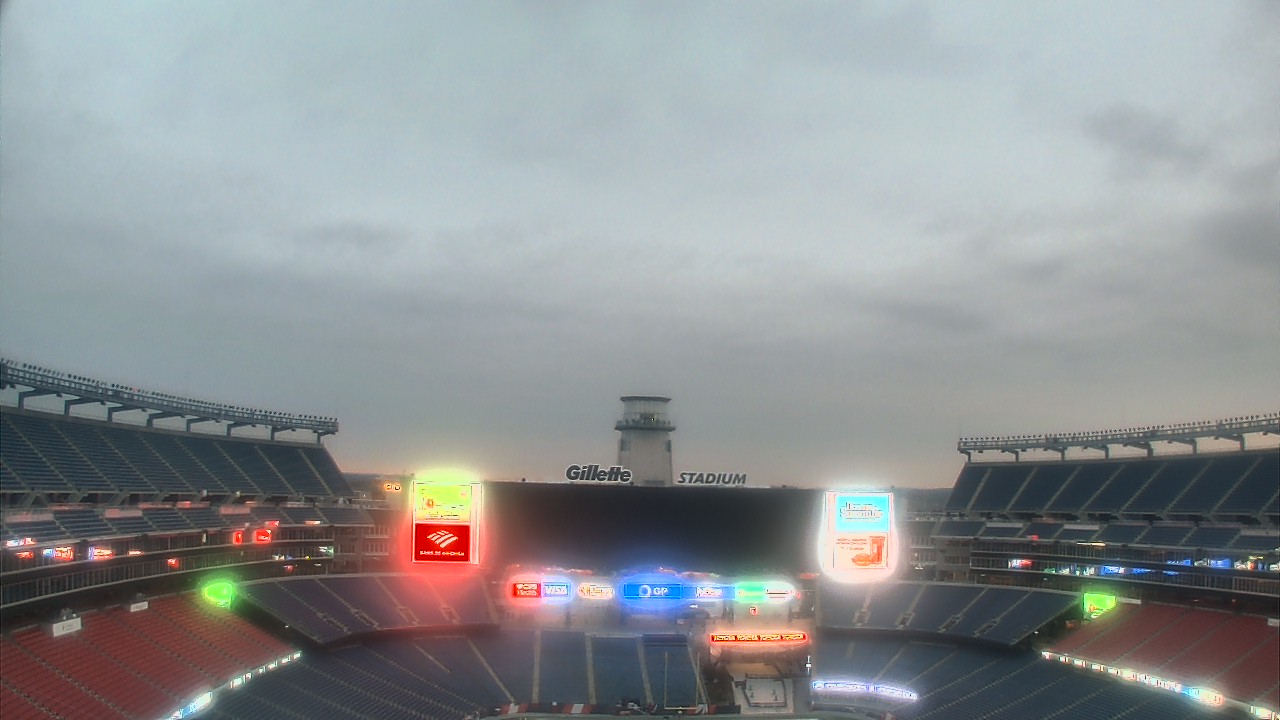 Thumbnail for current weather camera view from Gillette Stadium in Foxborough, Massachusetts