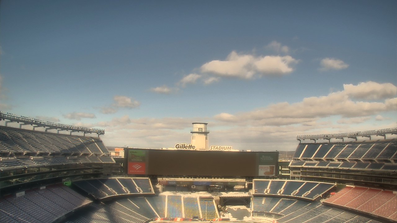 Thumbnail for current weather camera view from Gillette Stadium in Foxborough, Massachusetts