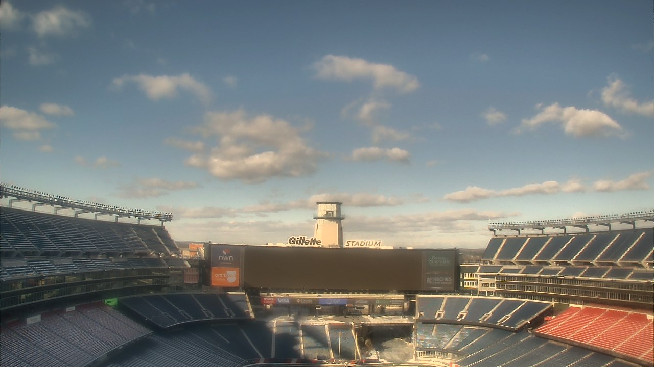 Thumbnail for current weather camera view from Gillette Stadium in Foxborough, Massachusetts