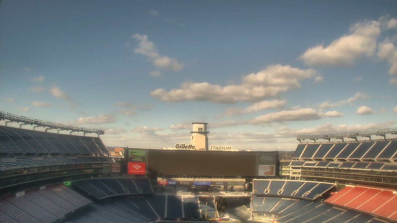 Thumbnail for current weather camera view from Gillette Stadium in Foxborough, Massachusetts