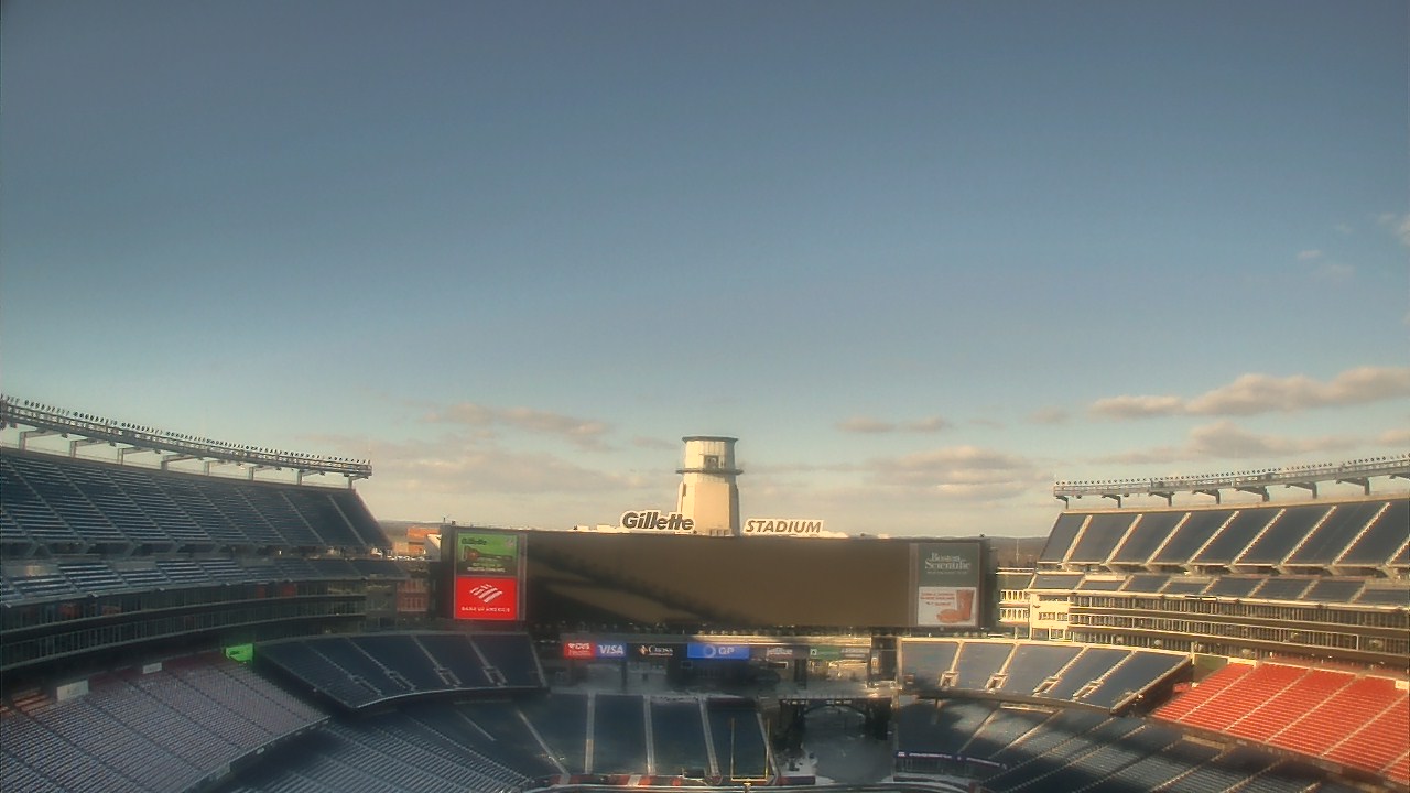 Thumbnail for current weather camera view from Gillette Stadium in Foxborough, Massachusetts