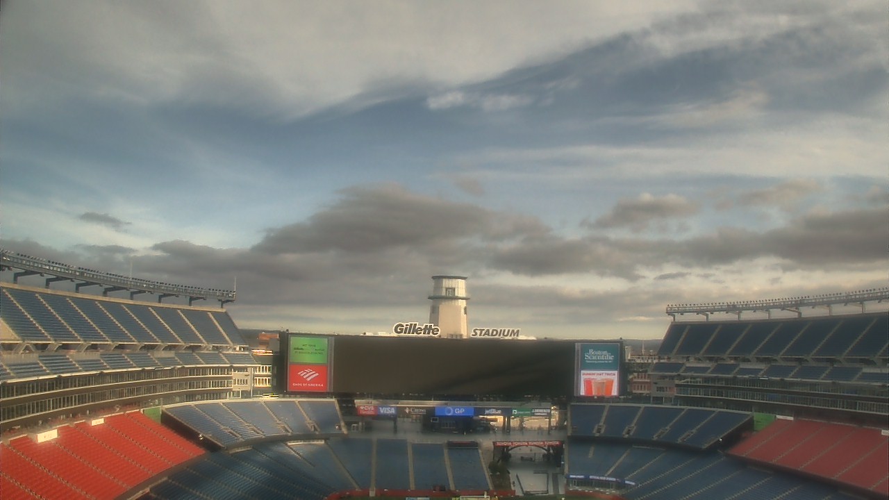Thumbnail for current weather camera view from Gillette Stadium in Foxborough, Massachusetts
