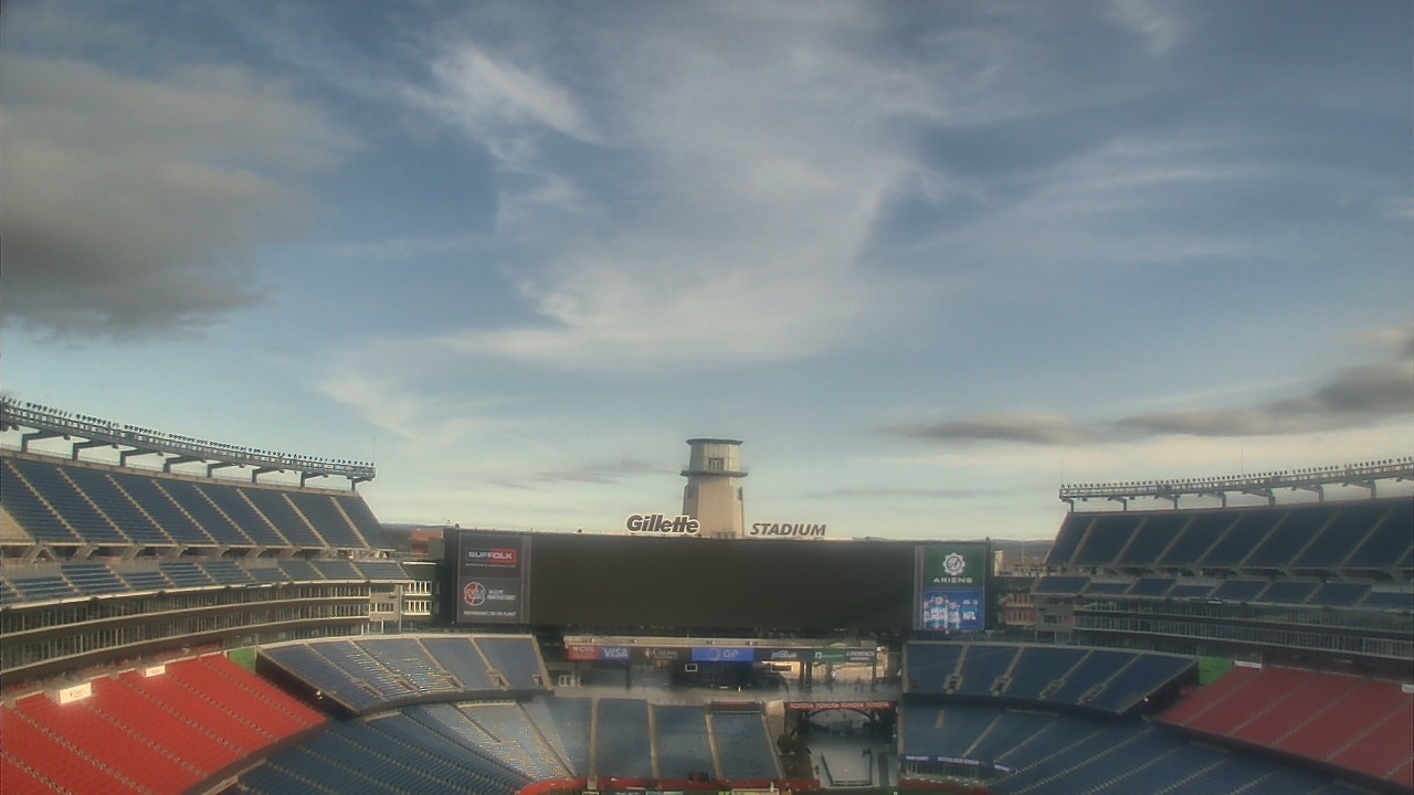 Thumbnail for current weather camera view from Gillette Stadium in Foxborough, Massachusetts
