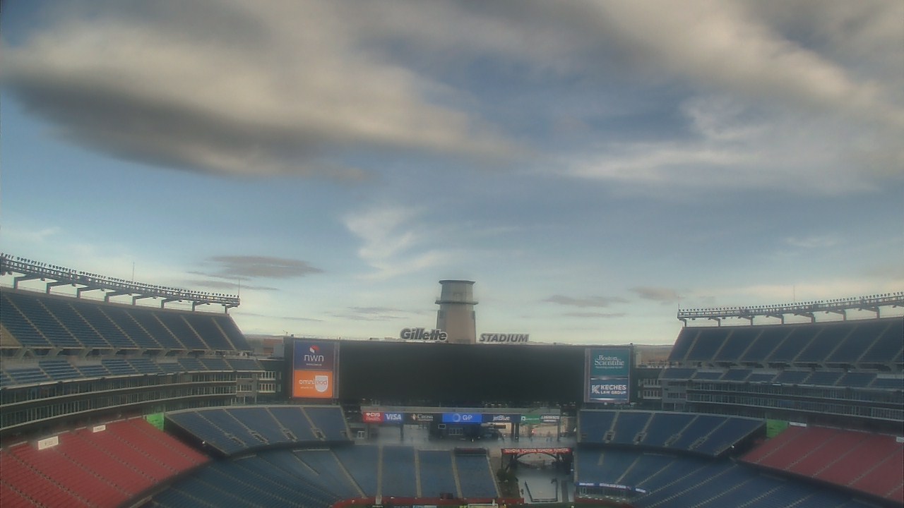 Thumbnail for current weather camera view from Gillette Stadium in Foxborough, Massachusetts