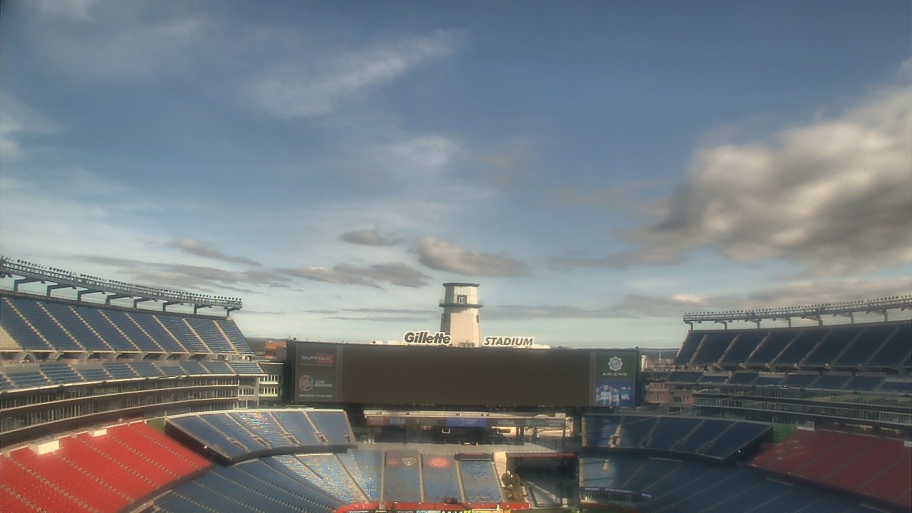 Thumbnail for current weather camera view from Gillette Stadium in Foxborough, Massachusetts