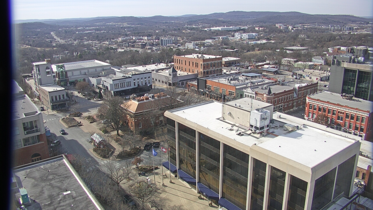 Thumbnail for current weather camera view from The Graduate Hotel in Fayetteville, Arkansas