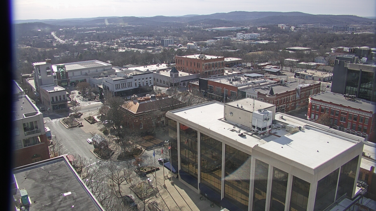 Thumbnail for current weather camera view from The Graduate Hotel in Fayetteville, Arkansas