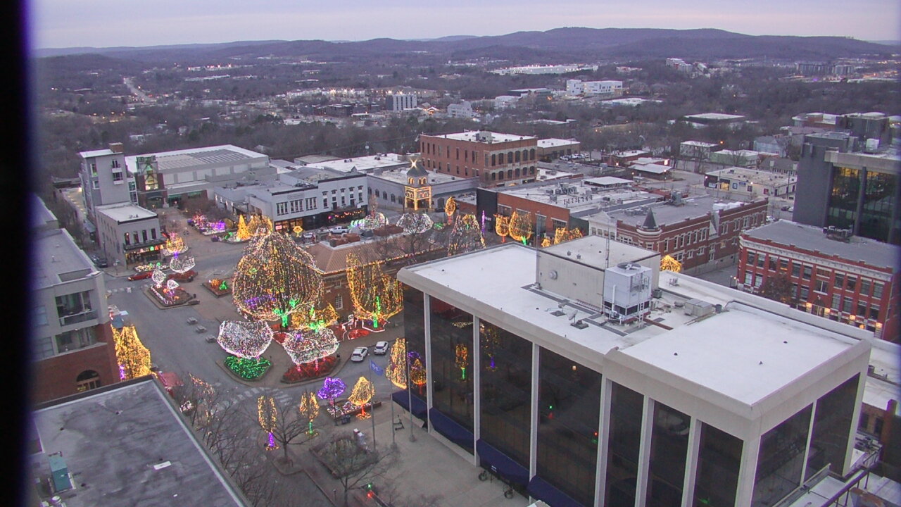 Thumbnail for current weather camera view from The Graduate Hotel in Fayetteville, Arkansas