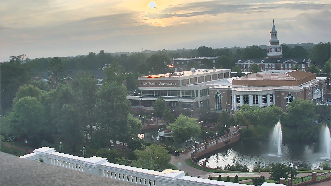 Thumbnail for current weather camera view from High Point University in High Point, North Carolina