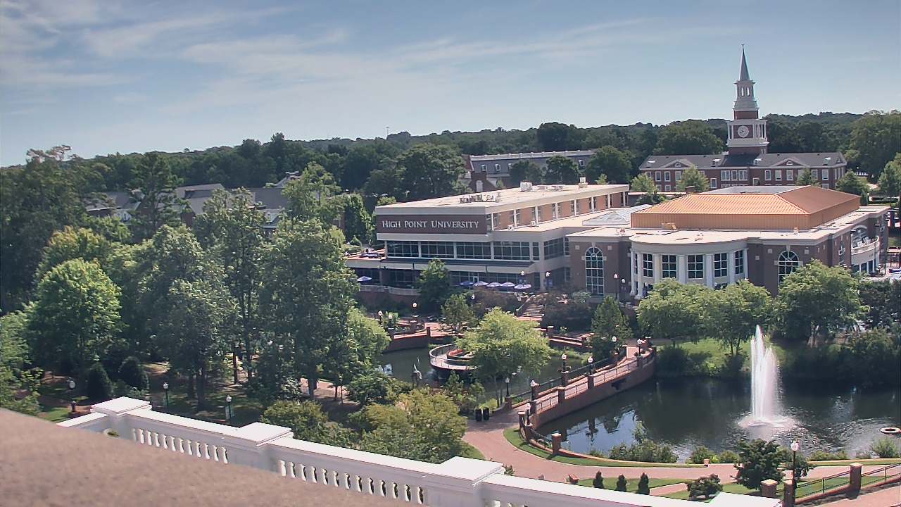 Thumbnail for current weather camera view from High Point University in High Point, North Carolina
