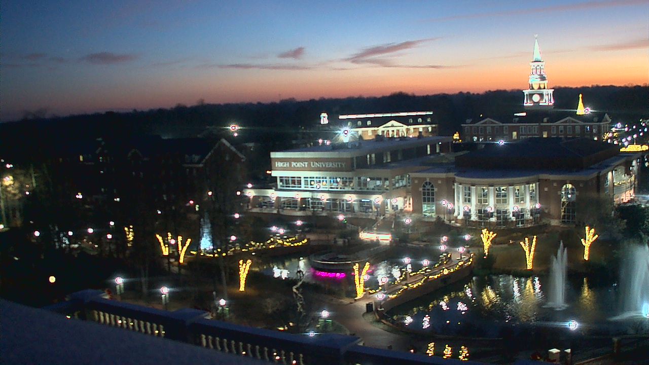 Thumbnail for current weather camera view from High Point University in High Point, North Carolina