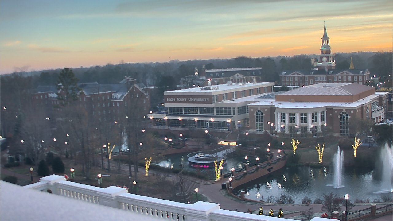 Thumbnail for current weather camera view from High Point University in High Point, North Carolina