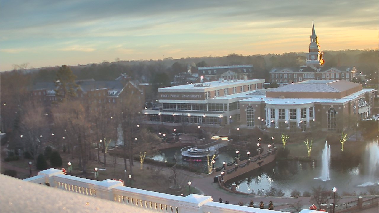 Thumbnail for current weather camera view from High Point University in High Point, North Carolina