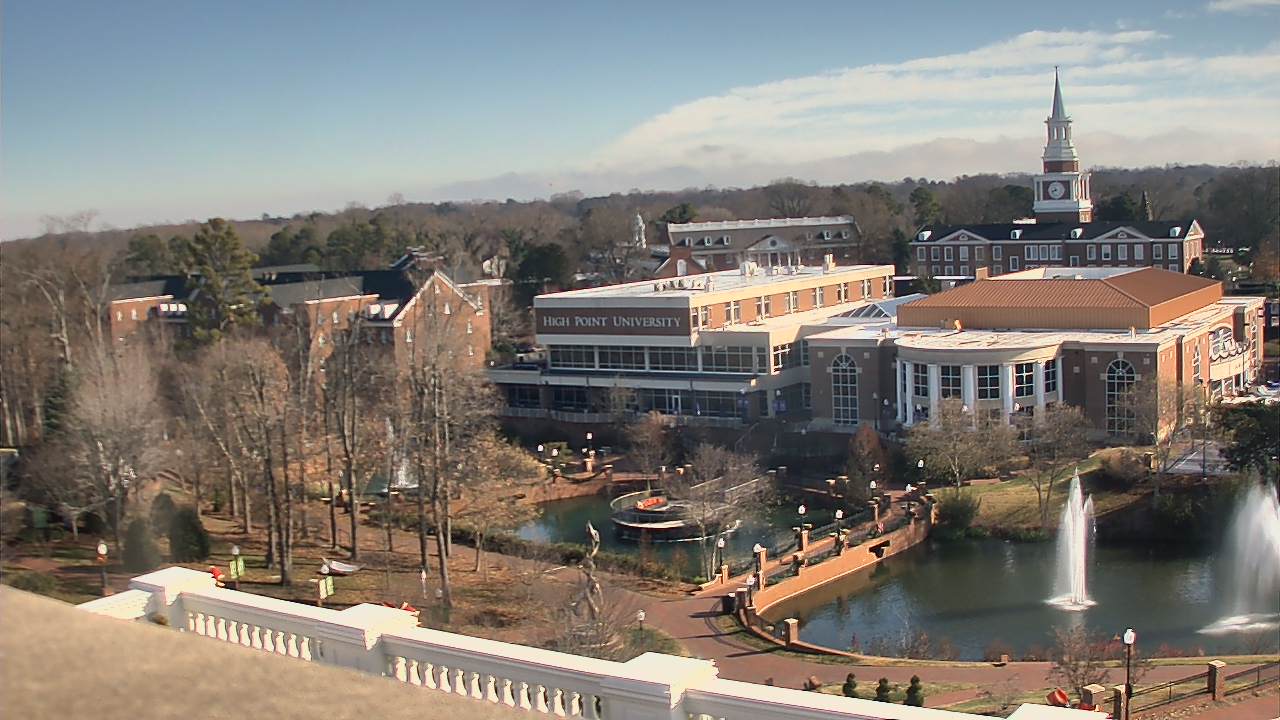 Thumbnail for current weather camera view from High Point University in High Point, North Carolina