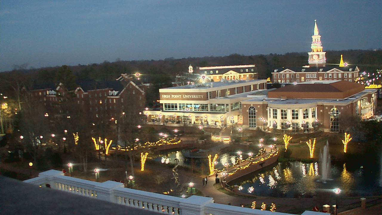Thumbnail for current weather camera view from High Point University in High Point, North Carolina