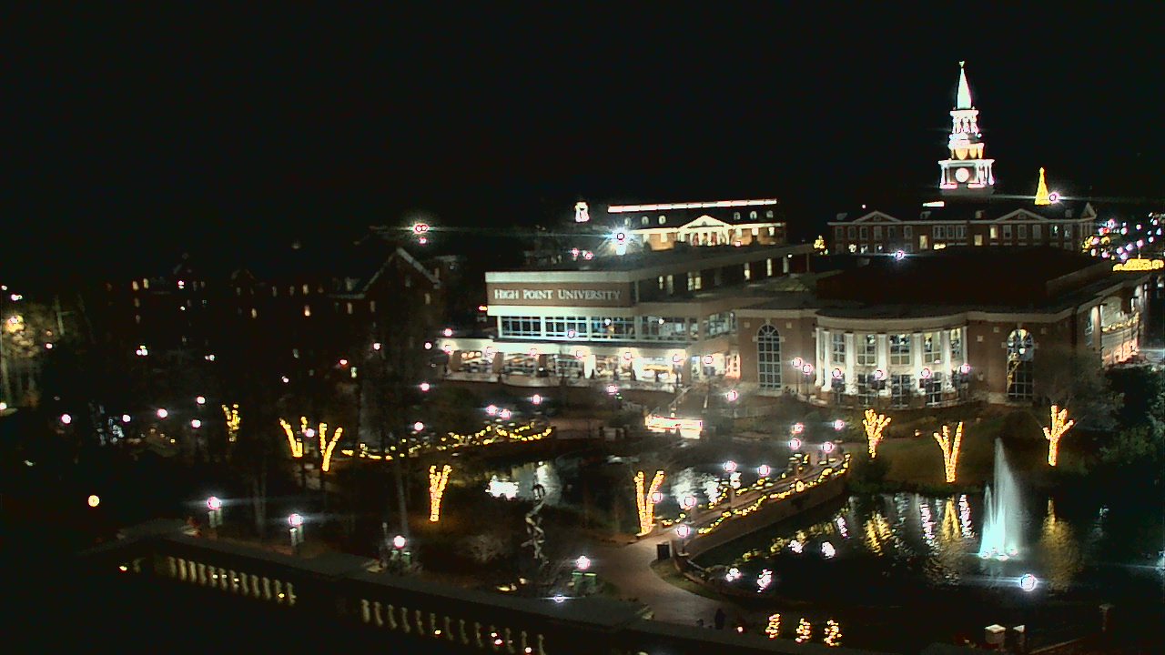 Thumbnail for current weather camera view from High Point University in High Point, North Carolina