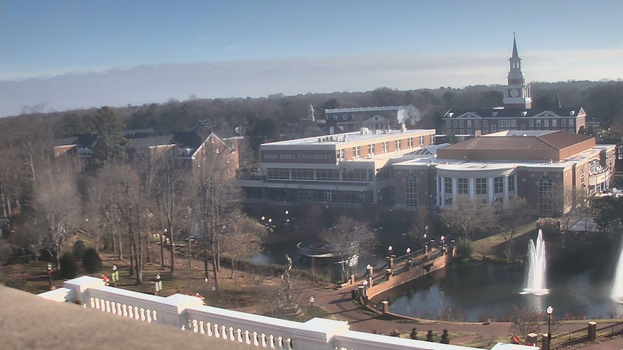 Thumbnail for current weather camera view from High Point University in High Point, North Carolina