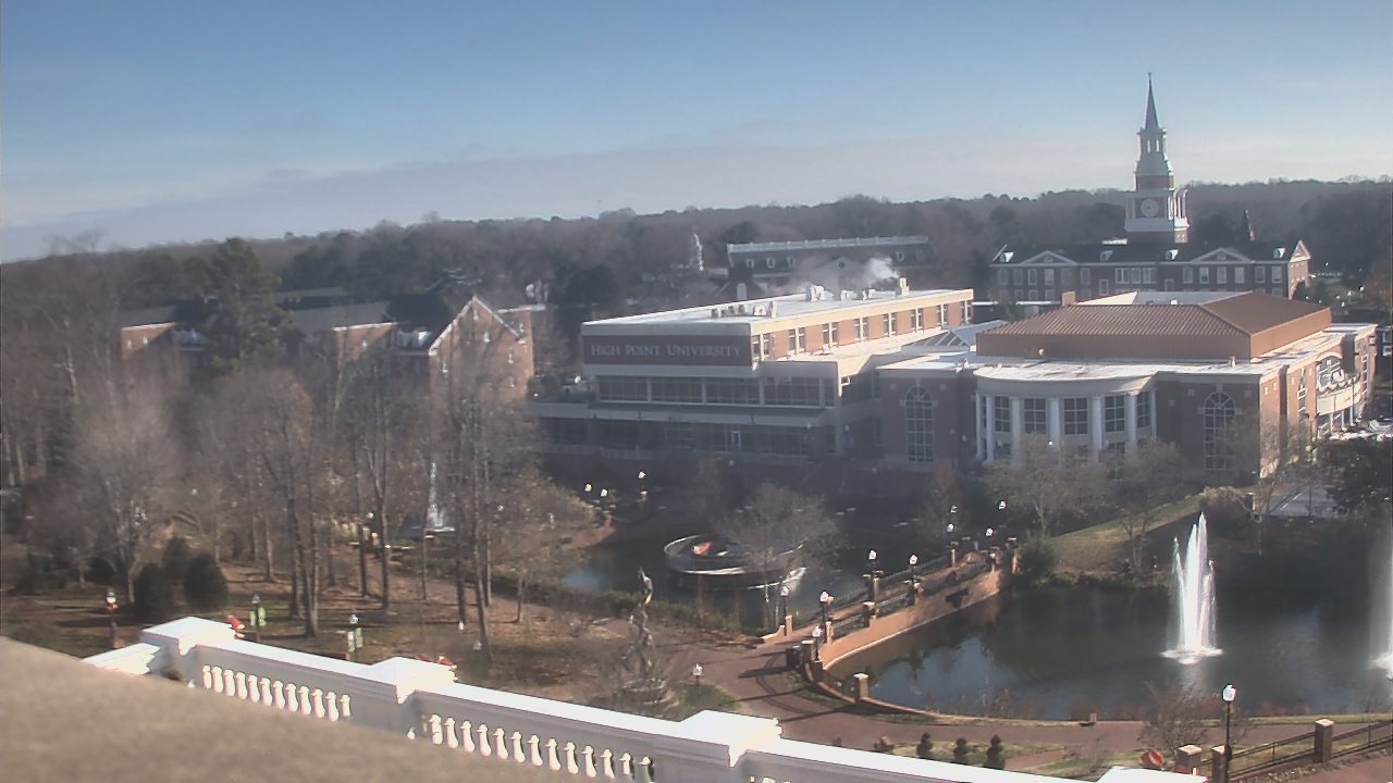 Thumbnail for current weather camera view from High Point University in High Point, North Carolina