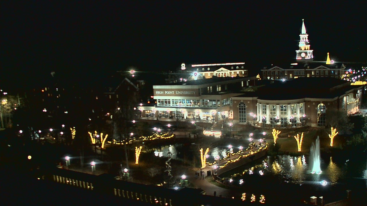 Thumbnail for current weather camera view from High Point University in High Point, North Carolina