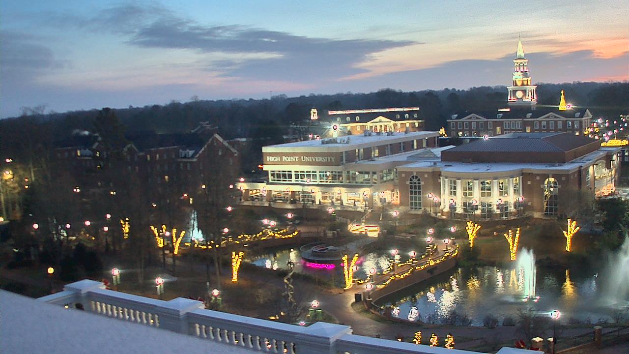 Thumbnail for current weather camera view from High Point University in High Point, North Carolina