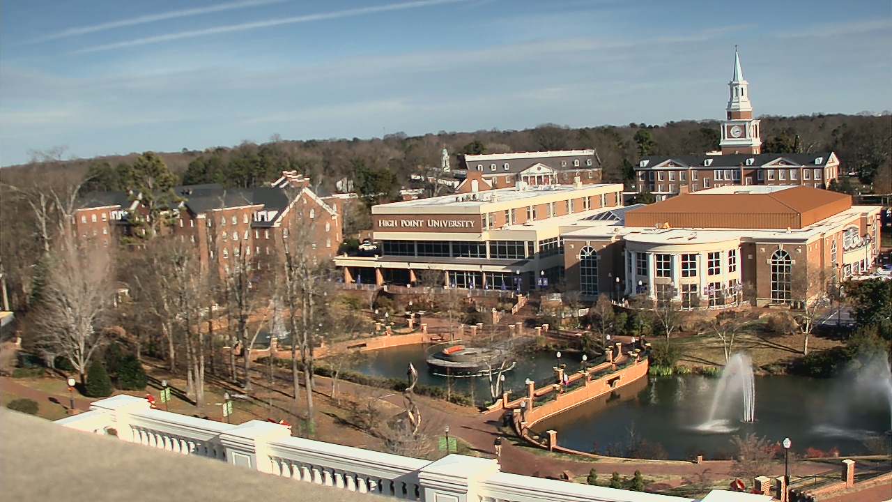 Thumbnail for current weather camera view from High Point University in High Point, North Carolina