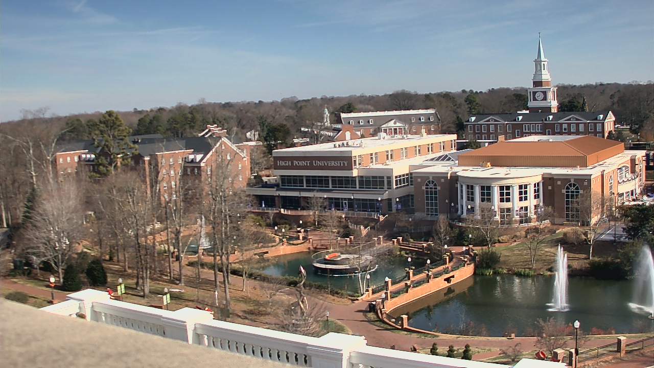 Thumbnail for current weather camera view from High Point University in High Point, North Carolina