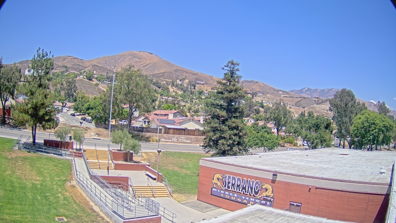 Thumbnail for current weather camera view from Serrano MS in San Bernardino, California