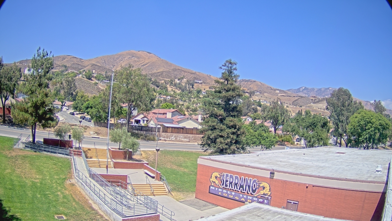 Thumbnail for current weather camera view from Serrano MS in San Bernardino, California