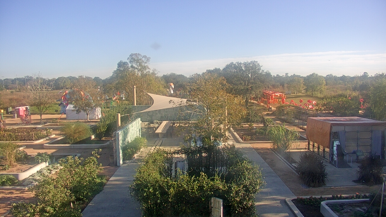 Thumbnail for current weather camera view from Houston Botanic Garden in Houston, Texas