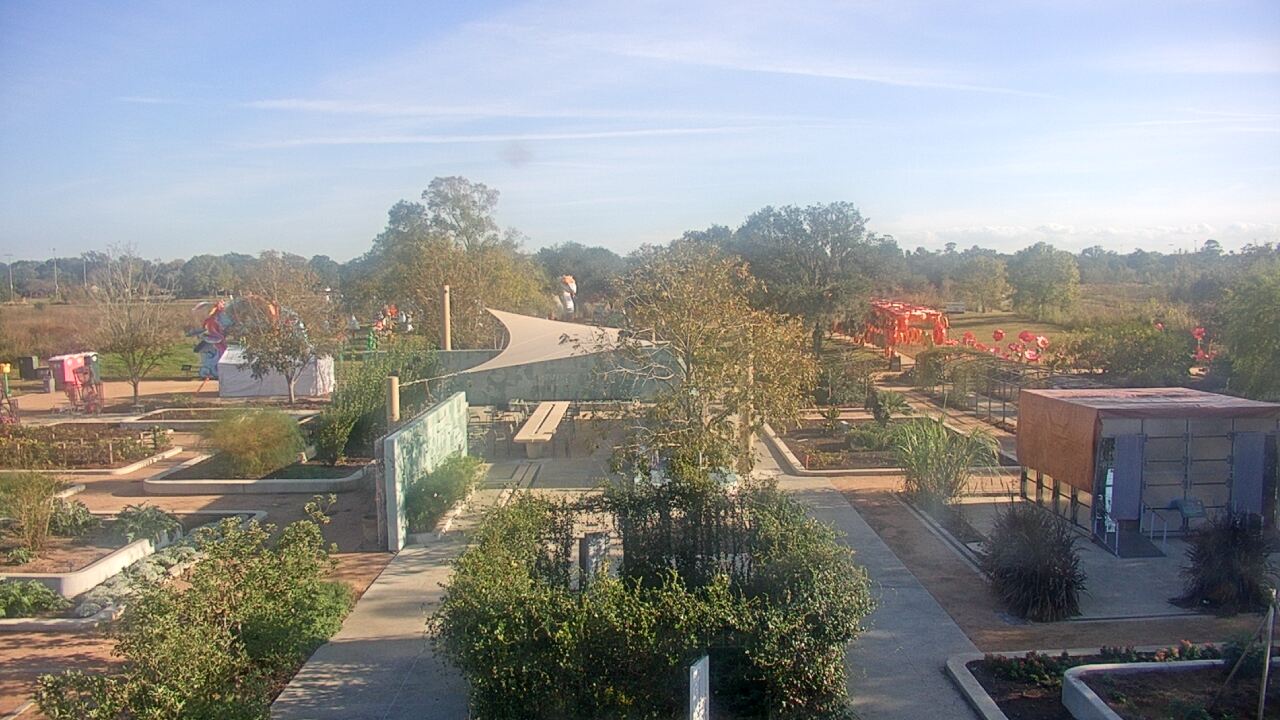Thumbnail for current weather camera view from Houston Botanic Garden in Houston, Texas