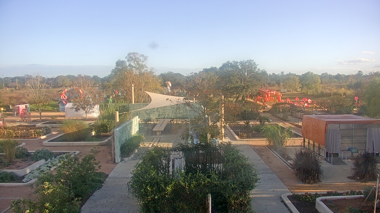 Thumbnail for current weather camera view from Houston Botanic Garden in Houston, Texas