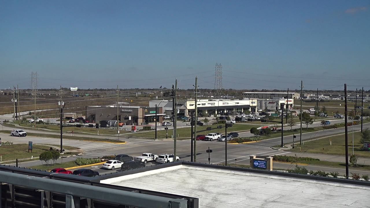 Thumbnail for current weather camera view from Iowa Colony Police Department in Meridiana, Texas
