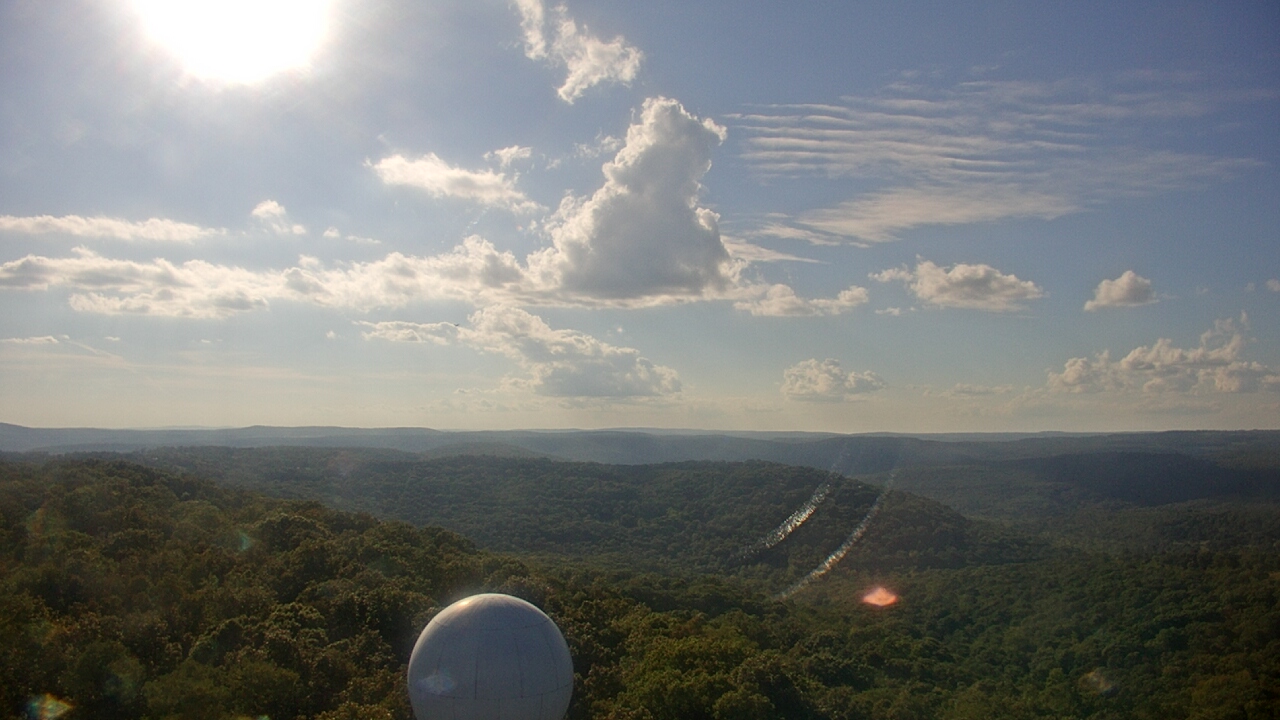 Thumbnail for current weather camera view from Cartwright Mountain in Mountainburg, Arkansas