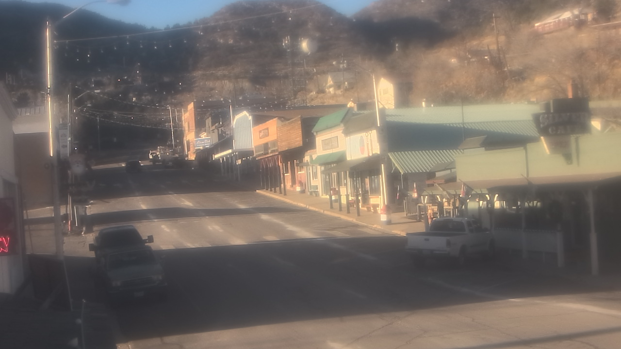 Thumbnail for current weather camera view from Overland Hotel in Pioche, Nevada