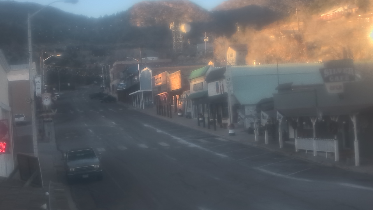 Thumbnail for current weather camera view from Overland Hotel in Pioche, Nevada