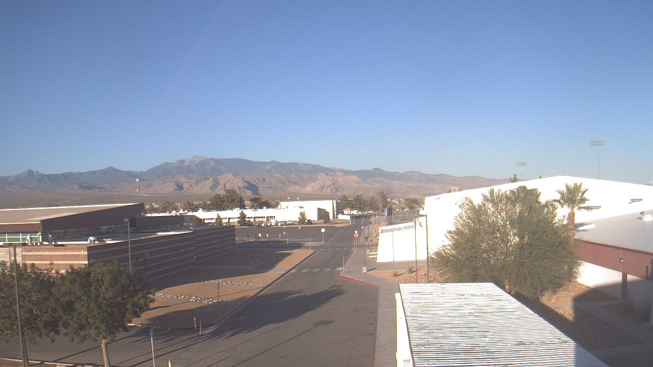 Thumbnail for current weather camera view from Pahrump Valley HS in Pahrump, Nevada