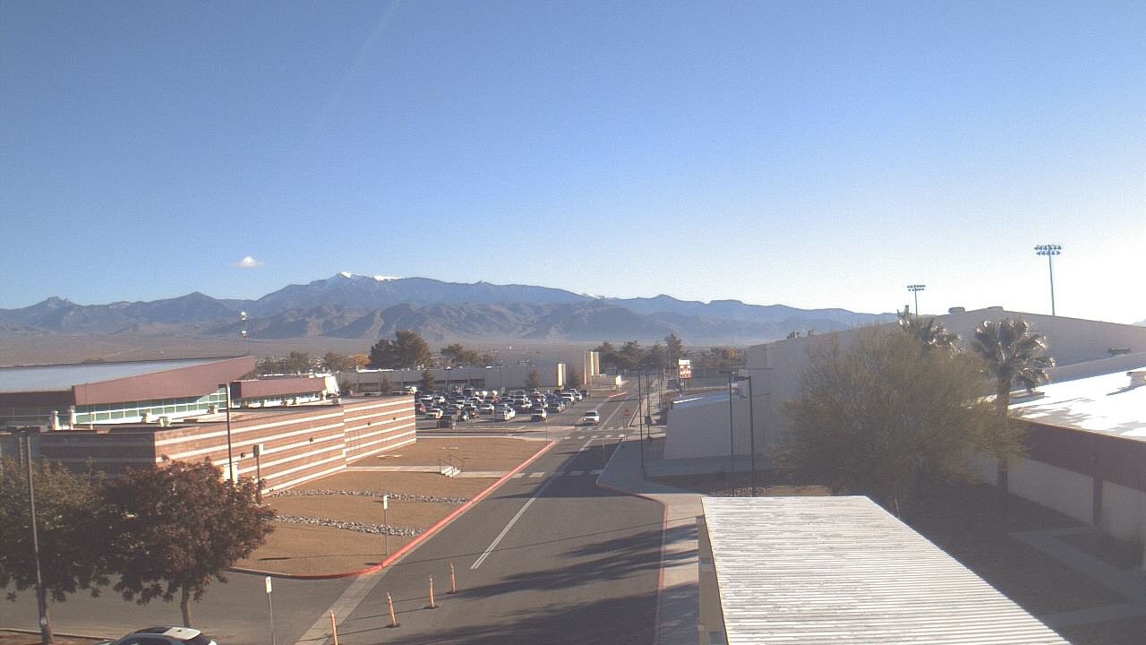 Thumbnail for current weather camera view from Pahrump Valley HS in Pahrump, Nevada