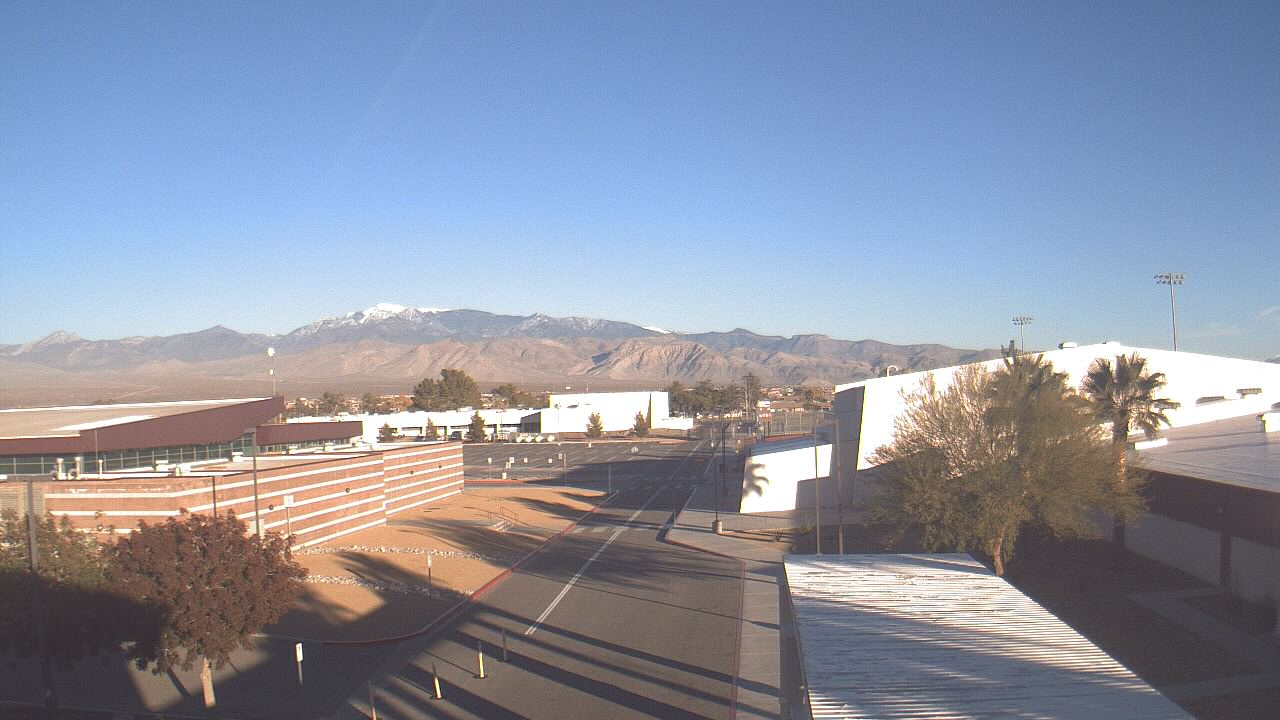 Thumbnail for current weather camera view from Pahrump Valley HS in Pahrump, Nevada