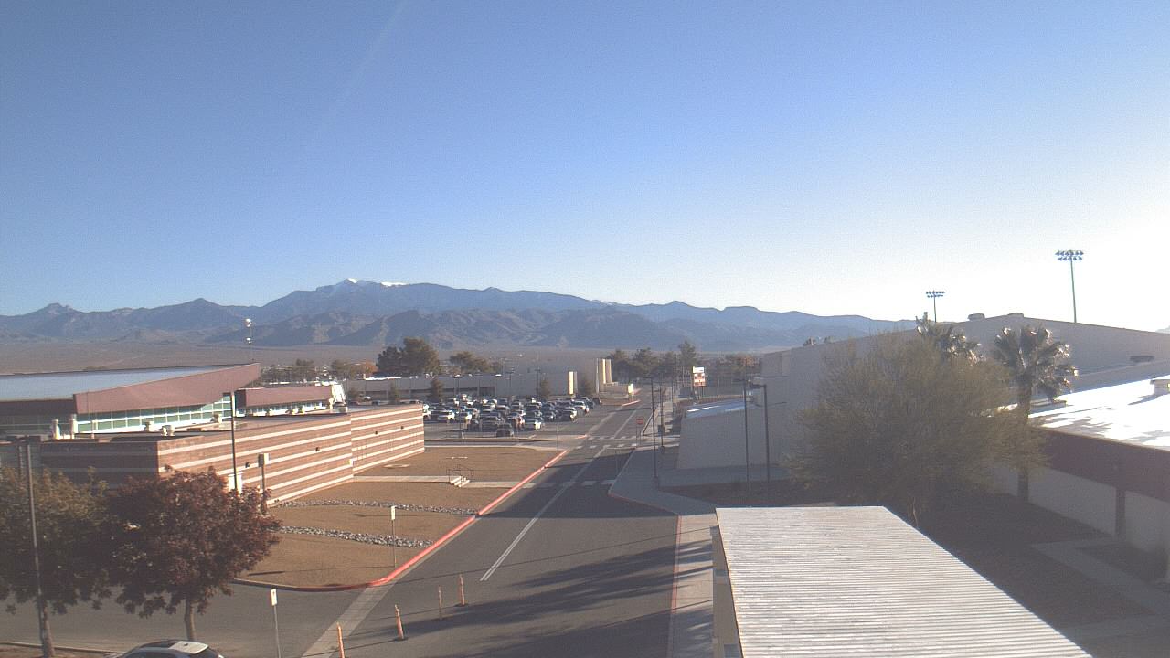 Thumbnail for current weather camera view from Pahrump Valley HS in Pahrump, Nevada