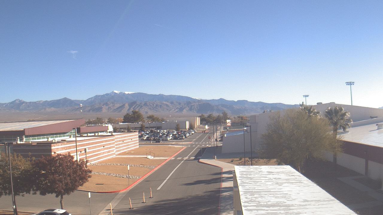 Thumbnail for current weather camera view from Pahrump Valley HS in Pahrump, Nevada