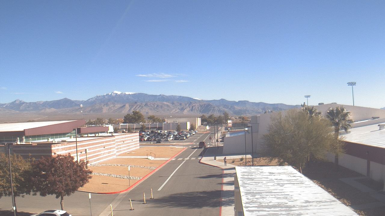 Thumbnail for current weather camera view from Pahrump Valley HS in Pahrump, Nevada