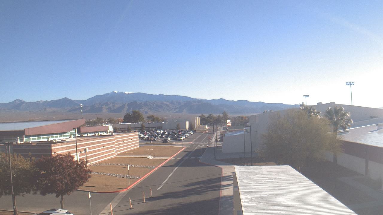 Thumbnail for current weather camera view from Pahrump Valley HS in Pahrump, Nevada