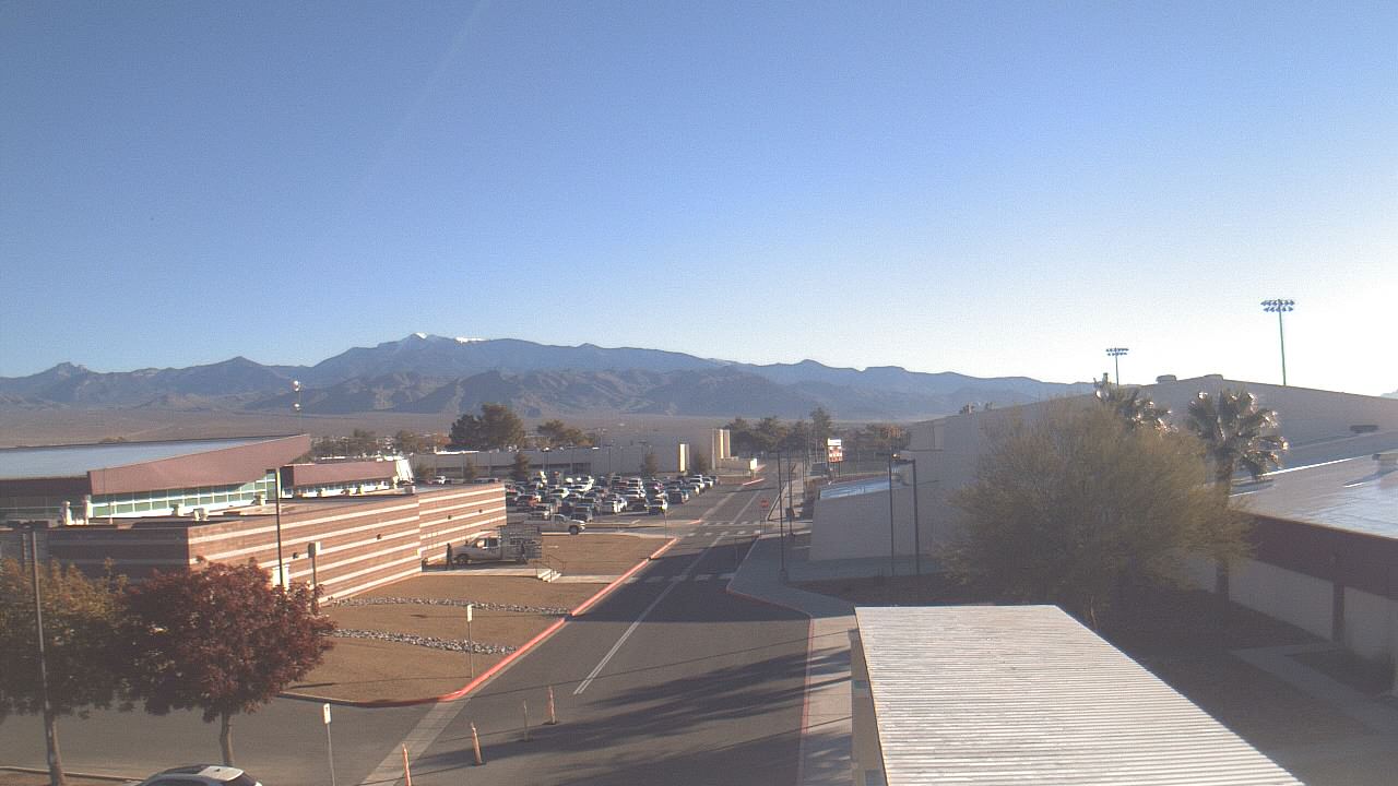 Thumbnail for current weather camera view from Pahrump Valley HS in Pahrump, Nevada