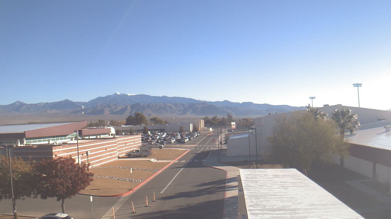 Thumbnail for current weather camera view from Pahrump Valley HS in Pahrump, Nevada