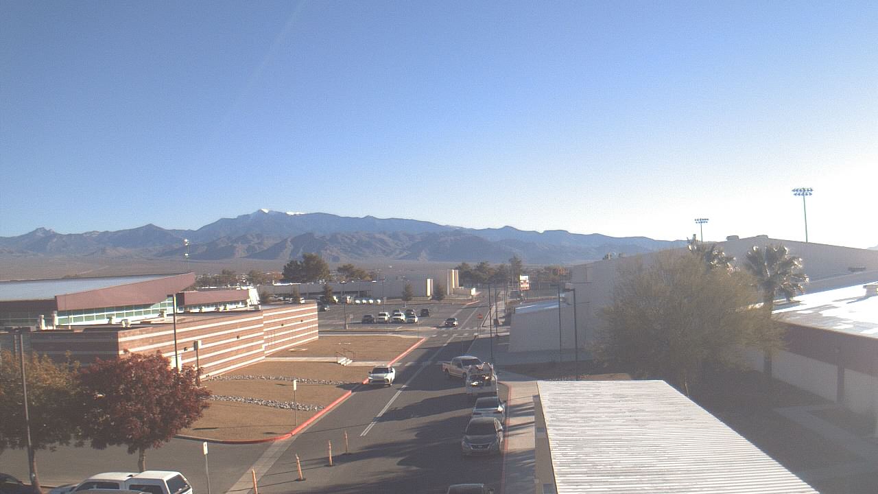 Thumbnail for current weather camera view from Pahrump Valley HS in Pahrump, Nevada