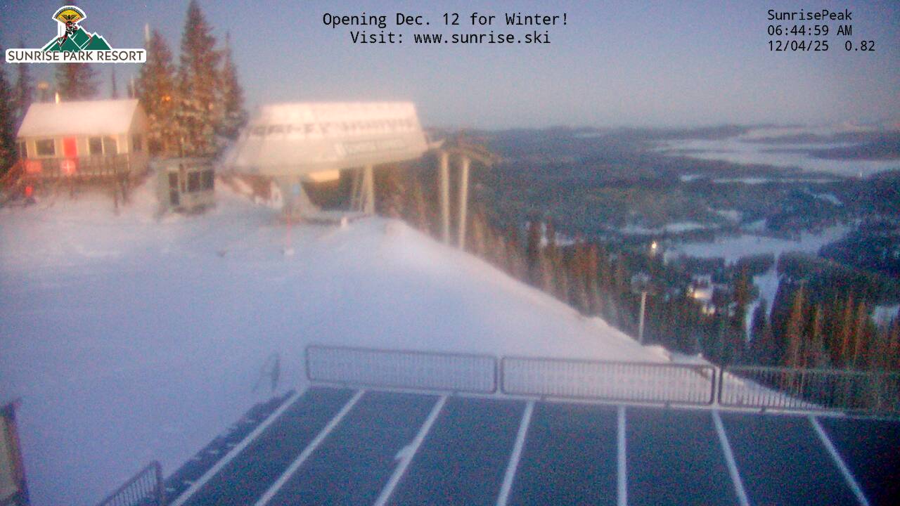 Thumbnail for current weather camera view from Sunrise Park Resort 10650 ft elev in Greer, Arizona