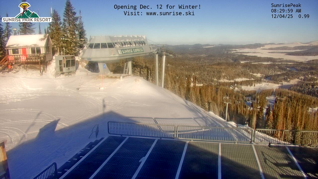 Thumbnail for current weather camera view from Sunrise Park Resort 10650 ft elev in Greer, Arizona